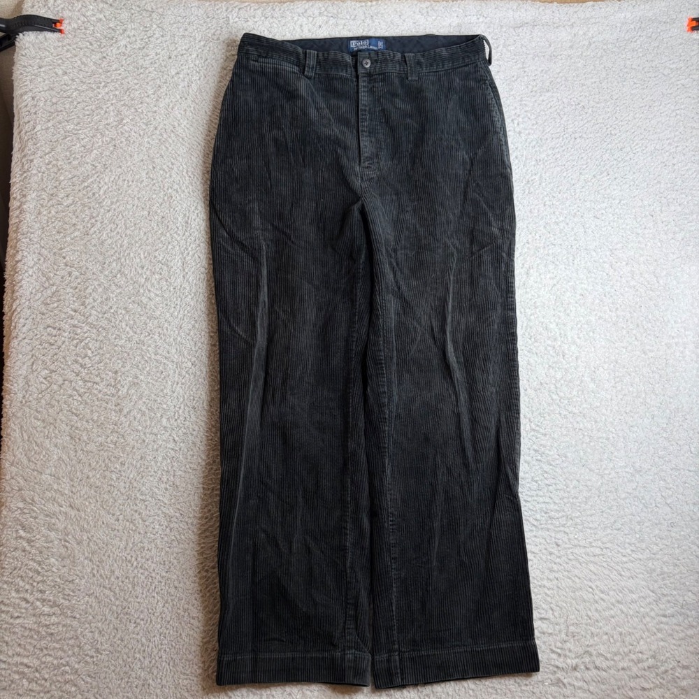 Vintage Polo Ralph Lauren Philip Pant Mens 34x30 (29) Faded black Corduroy loose